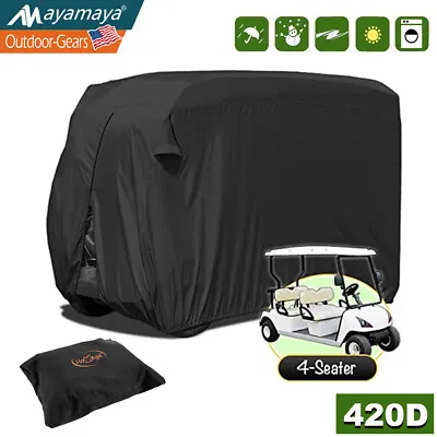 Heavy Duty 4 Passenger Golf Cart Cover Waterproof Fits For EZ GO Club Car Yamaha • $44.99