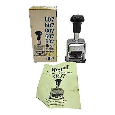 BOSTITCH Regal #607 Six Wheel Numbering Machine Vintage Display Box 5 1/2  • $9.89