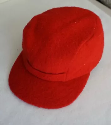 Vintage Woolrich Red Wool Hunting Cap Earflaps • $39