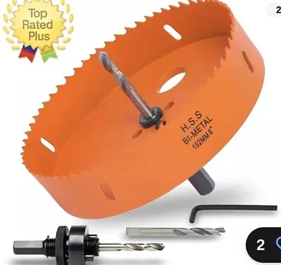 VIKITON 6 Inch Hole Saw With Arbor For Metal Wood And Plastic Cutting 152Mm Bi-M • $55.99