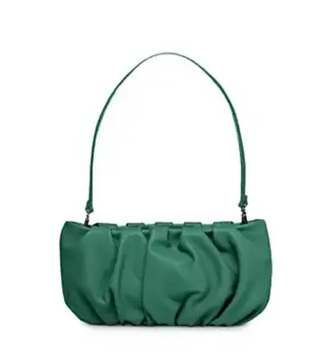 $97.50 • Buy Staud Bean Convertible Small Leather Handbag Navy 