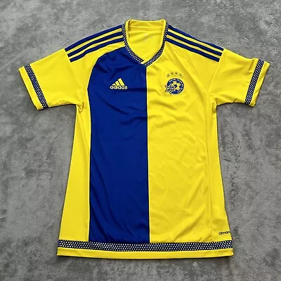 Adidas Jersey Mens Size XS Maccabi Tel Aviv Israel Soccer 2016 Third Kit Yellow • $42.49