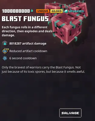 Minecraft Dungeons - Blast Fungus Unique Gilded (Xbox)(PS4)(Switch)(PC) • $7