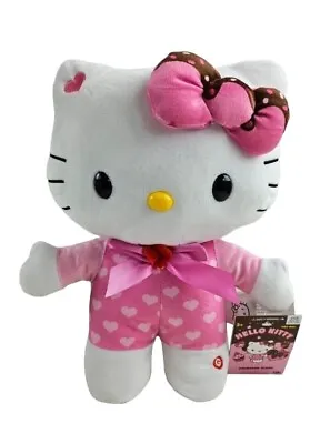 Hello Kitty 12'' Musical Dancing Happy Shuffle Pink Hearts Animated Plush Doll • $29.99