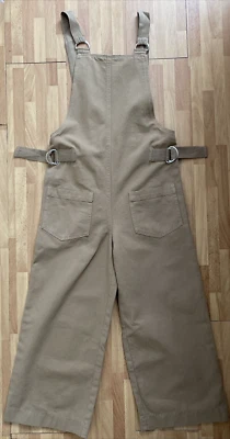 £2.25 • Buy Zara Canvas Tan 100% Cotton Dungarees In Size Kids 8 Years