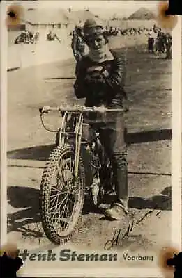 Motorcycle Dirtbike Riding Racing Henk Steman Voorburg Real Photo Postcard • $8.90