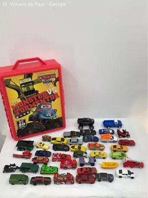 Vintage Diecast Car Lot Tonka Hot Wheels Matchbox Maisto With Carrying Case • $11.50