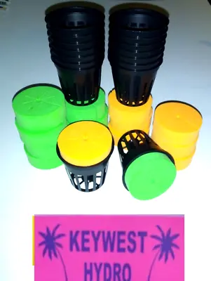 25  CLONE COLLAR INSERTS And 25 2  NET POT CUPS For HYDROPONIC SYSTEMS GROW KITS • $16.95