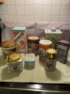 Excellent Lot Of 9 Vintage & Antique Advertising Collectible Tins • $17