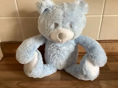 Matalan Blue Super Soft Toy Teddy Bear Comforter 10” Sitting • £5.99