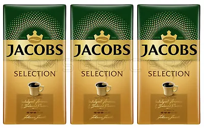 3 JACOBS SELECTION Premium Ground Coffee Packs Made In Germany 500g 18oz • £61.43