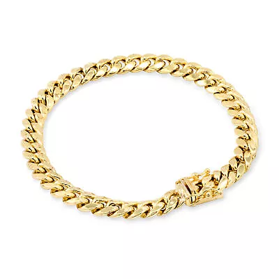 10K Yellow Gold Mens 6mm Miami Cuban Link Chain Bracelet 7.5  8  8.5  9  Hollow • $413.99