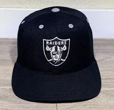 Vintage Los Angeles Raiders Logo Athletic Snapback Hat Cap Oakland 90s • $110