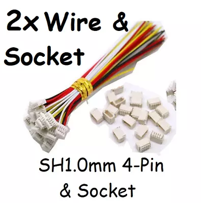 JST SH 1.0mm 2-Pin 3-Pin 4-Pin 5-Pin 6-Pin Connector PCB Socket Wire UK Seller • £3.39