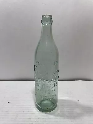 Vintage Clicquot Club Soda Bottle Embossed Lettering Very Nice Early Example • $14.99