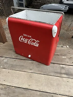 Large 1940-50's Vintage Coca Cola Ice Box Cooler • $77