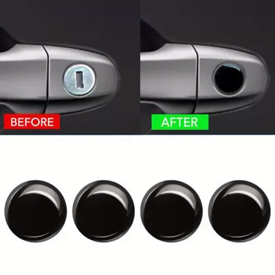 4pcs 20mm Car Door Lock Keyhole Protector Cover Stickers Trim Accessories Black • $3.17