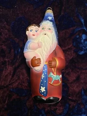 $44.44 • Buy Vaillancourt German Glass Ornament #7 STARLIGHT SANTA NIB LE 565/3000 Celestial