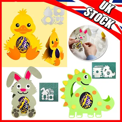 Easter Dinosaur Egg Box Metal Cutting Die Scrapbooking Paper Dies Craft Make DIY • £9.32