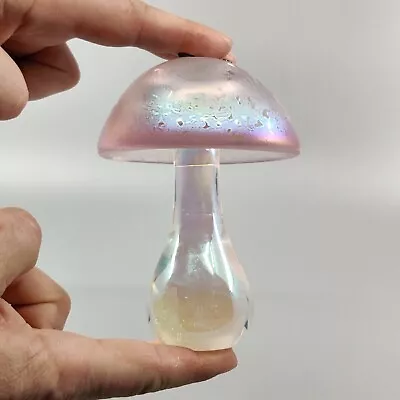 £28 • Buy Extra Large Heron Pink Glass Toadstool