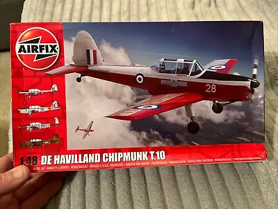 Airfix 1/48 De Havilland Chipmunk T.10 Plastic Model Kit New Extra Upgrades #4 • $32