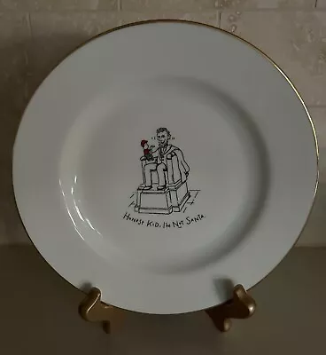 Merry Masterpieces Christmas Dessert Plate 1st Edition 1999 Abe Lincoln Vintage • $12