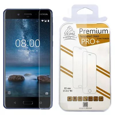 Nokia 8 100% New Gorilla Tech Genuine Tempered Glass Screen Protector Shield • £2.97