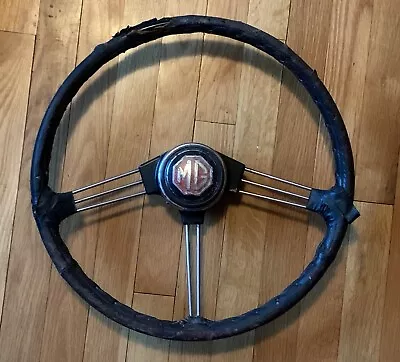 MG Steering Wheel From The 60s - 16.5 Inches Red Octagon Logo Emblem • $68.99