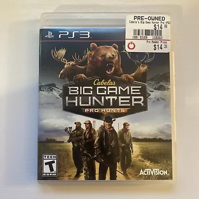 Cabela's Big Game Hunter: Pro Hunts  2014 Sony Playstation 3. Case - No Manual • $29.95