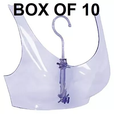 USED MN-AA12 BOX OF 10 PCS Plastic Hanging Bra/Bikini/Lingerie Hanger Display • $37.95