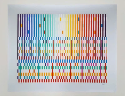 $850 • Buy Yaacov Agam  Blessings  (Light) Original Limited Edition Serigraph (44/54) 