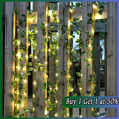 20-100 LED Solar Powered Ivy Fairy String Lights Garden Outdoor Wall Fence Light • £7.99