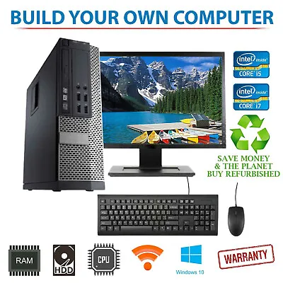 £179.99 • Buy Fast SFF Computer Bundle DELL HP Core I3/i5/i7 8Gb/16Gb Ram SSD HDD Win10 Sale