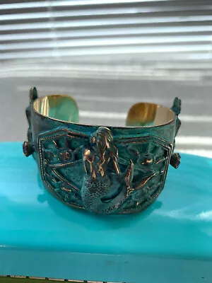 Mermaid Patina Brass Cuff Bracelet  • $105