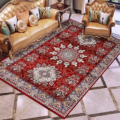 Washable Area Rug Floral Mahal Traditional Area Rug 7'x11' Living Room Rug • $22