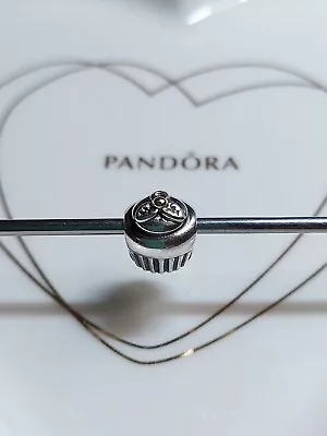 Genuine Pandora Silver🧁Pretty Cup Cake Two Tone 14ct Gold Charm 925 ALE • £12