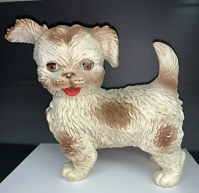 Vintage Edward Mobley Rubber Puppy Dog Sleepy Eyes 9  Squeaky Toy PLEASE READ • $16