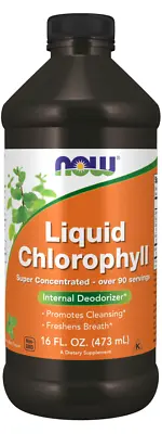 NOW Foods Chlorophyll Liquid Body Detox Skin Health Copper Sodium - 473 Ml • £23.99