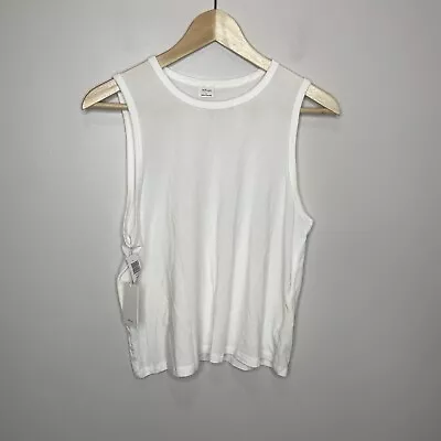 Wilfred Women's White Sleeveless Muscle Tee Relaxed Fit Tencel /Elastane Size S • $17.95