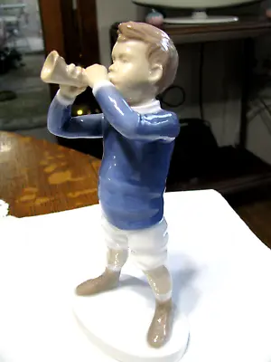 Vintage B & G Denmark Boy With Horn Figurine - Circa 1948-51 • $64.99