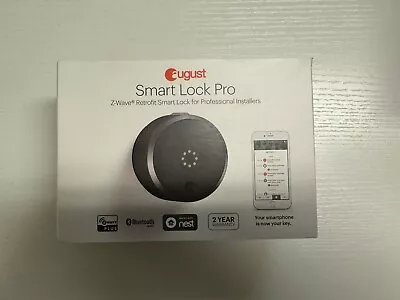 August Smart Lock Pro 3rd Gen Bluetooth Z-Wave Plus ASL-03 - Dark Gray (Black) • $249.99