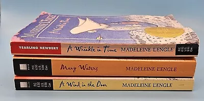 Lot Of 3 Madeline L'Engle Books A Wrinkle In Time A Wish In The Door Many Water • $6