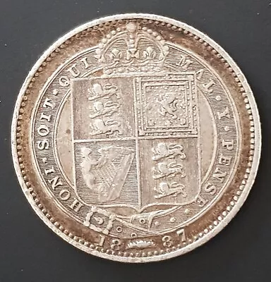 1887 Victoria Shilling Silver Coin • £15