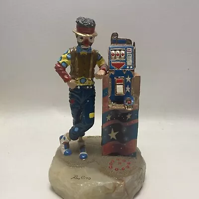 RARE 1990 Ron Lee  Slots Of Luck” Clown Hobo Figurine 332/3500 Signed COA • $75