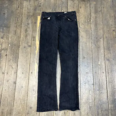 Levis Denim Jeans Orange Tab Straight Leg Vintage Trousers Black Mens 36” • £45