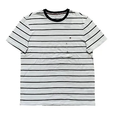 NWT Tommy Hilfiger Men's Thin Stripe Short Sleeve Crew Neck T-Shirt Tee All Size • $24.98