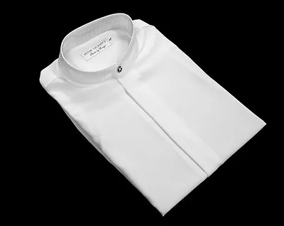 Mens Collarless Long Sleeve  Nehru Mandarin Style Peter Laurance Grandad Shirts • £32.99