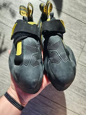 La Sportiva Mens Theory Climbing Shoes Mens Size 42.5 EU / 9.5 US Yellow/Black • $125