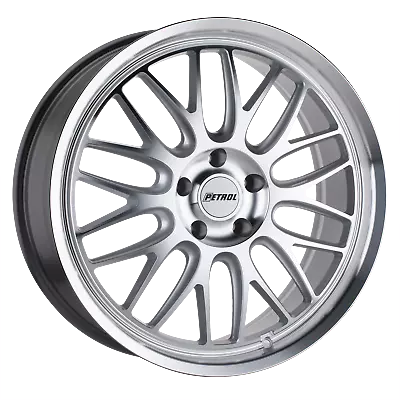 17x8 Petrol P4C SILVER W/ MACHINED FACE & LIP Wheel 5x112 (40mm) • $191.90