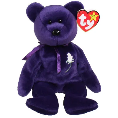 TY Beanie Baby - PRINCESS DIANA The Purple Teddy Bear (1997 -RETIRED) MWMTs MINT • $17.89